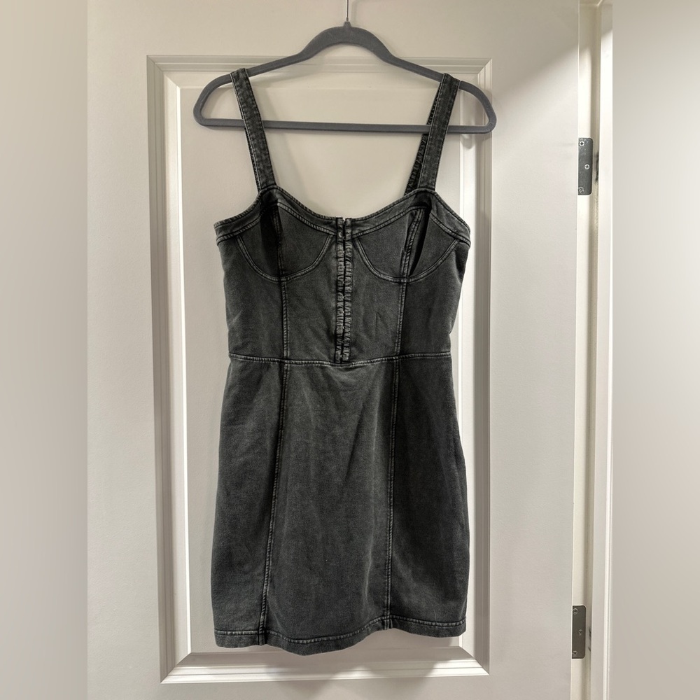 Free People Charcoal Mini Dress| size medium